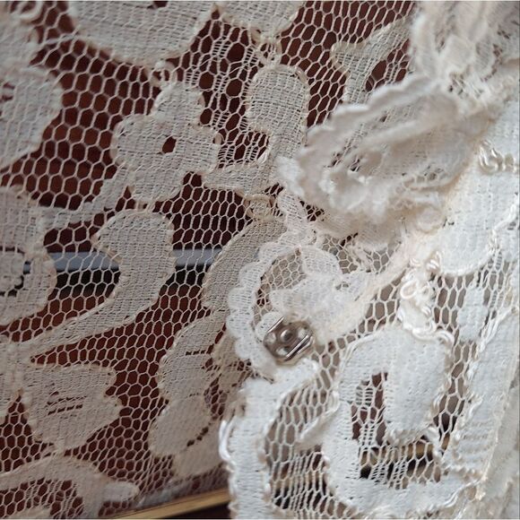 Vintage Intime California Sheer Lace Cardigan Vest 1960s Size Small - Picture 9 of 11